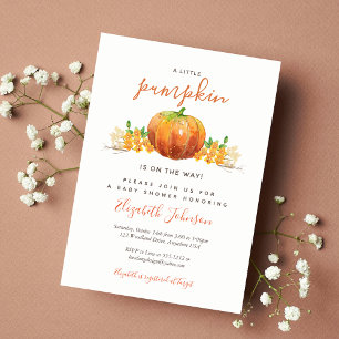 Little Pumpkin Baby Shower Invitation