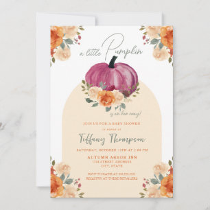 Little Pumpkin Baby Shower Invitation