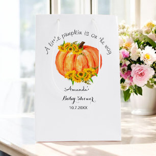 Little Pumpkin Baby Shower  Medium Gift Bag
