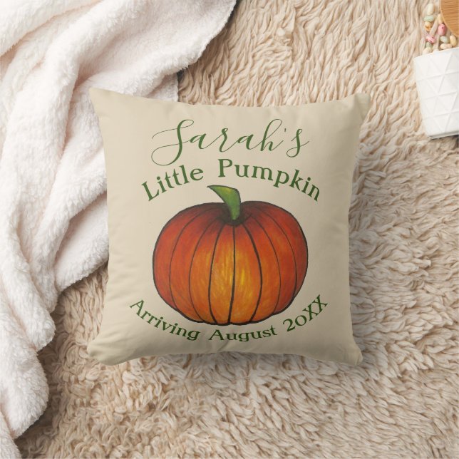 Little Pumpkin Baby Shower New Arrival Autumn Fall Cushion (Blanket)