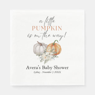 Little Pumpkin Baby Shower Party Napkin