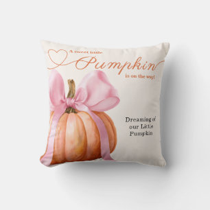 Little Pumpkin Baby Shower Ribbon – Romantic Salem Cushion