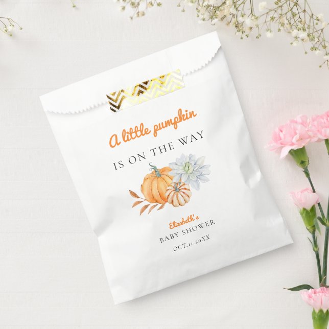 Little Pumpkin Baby Shower Simple  Favour Bags (Sealed)