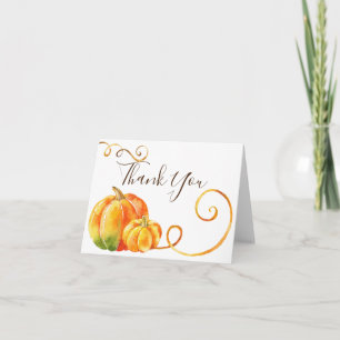Little Pumpkin Baby Shower Thank You Card