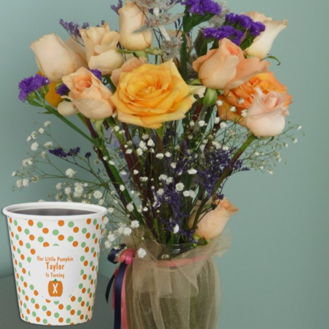 Little Pumpkin Birthday Paper Cups (Creator Uploaded)