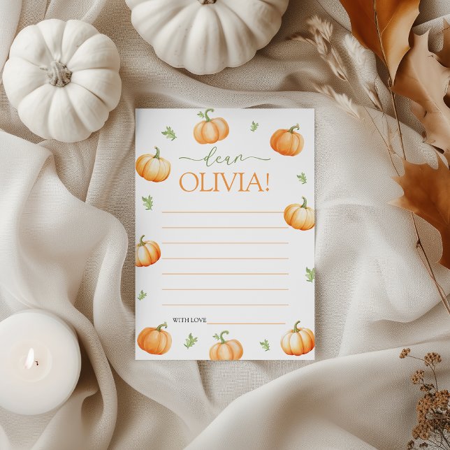 Little Pumpkin Birthday Time Capsule Card (Creator Uploaded)