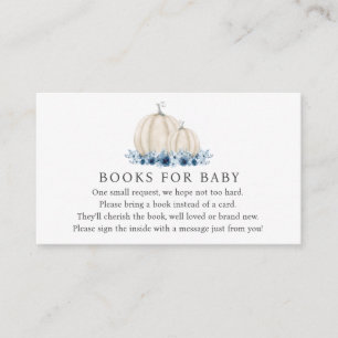 Little Pumpkin Blue Baby Boy Books for Baby Enclosure Card