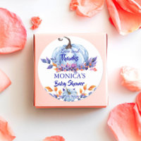 Little pumpkin blue boy baby shower favour