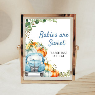Little Pumpkin Blue Truck Babies are Sweet Sign