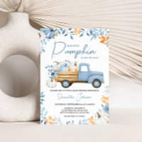 Little Pumpkin Blue Truck Fall Baby Shower