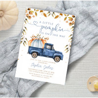 Little Pumpkin Blue Truck Fall boy Baby Shower