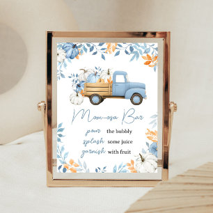 Little Pumpkin Blue Truck Mum Osa Bar Sign