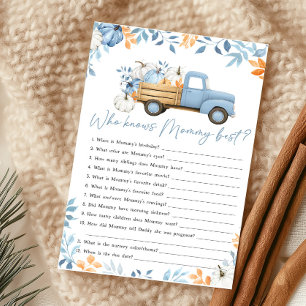 Little Pumpkin Blue Truck Who Knows Mummy Best