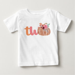 Little Pumpkin Boho Floral 2nd Birthday T-Shirt