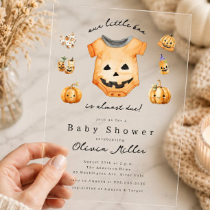  Little Pumpkin Boo Baby Shower  Invitation