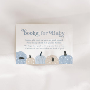 Little Pumpkin Books for Baby Autumn Baby Shower Enclosure Card