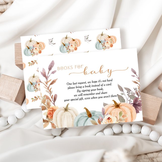 Little Pumpkin Books for Baby Shower Enclosure Card (Creator Uploaded)
