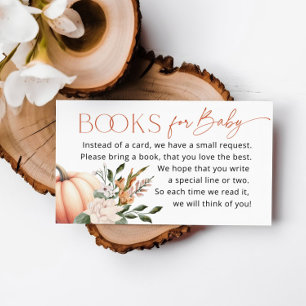 Little Pumpkin Books for Baby Shower  Enclosure Card