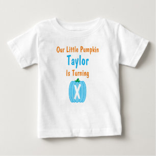 Little Pumpkin Boy Birthday Baby T-Shirt