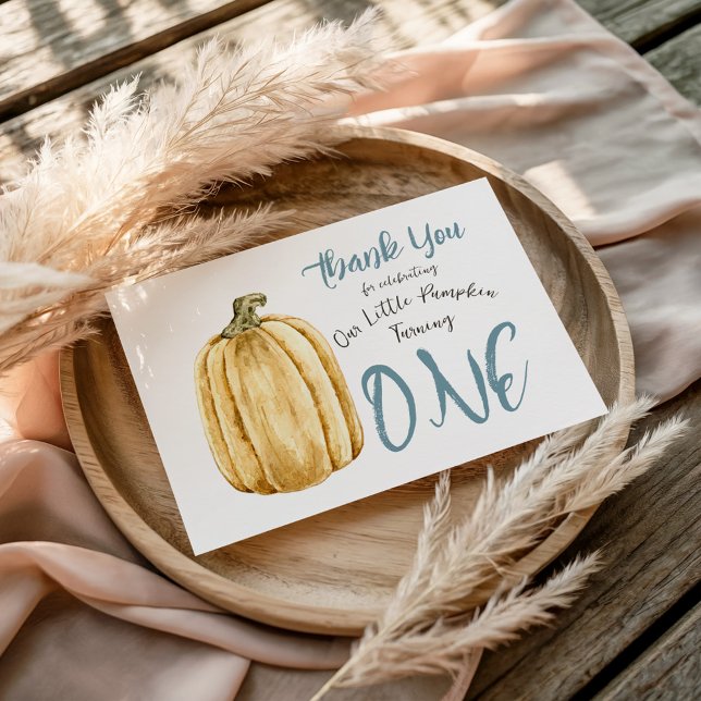 Little Pumpkin Boys Fall Birthday Thank You (Creator Uploaded)