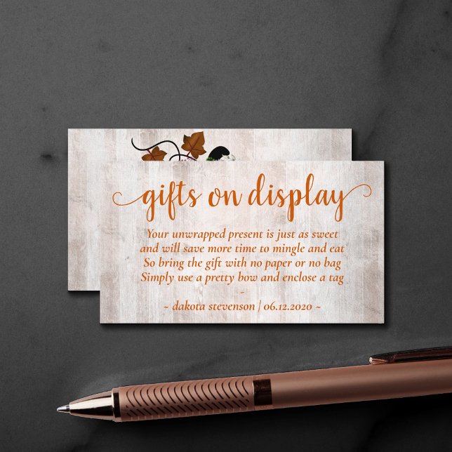 Little Pumpkin | Burnt Orange Gift on Display Poem Enclosure Card (Creator Uploaded)