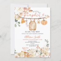 Little Pumpkin Clothes Autumn Gingham Baby Shower