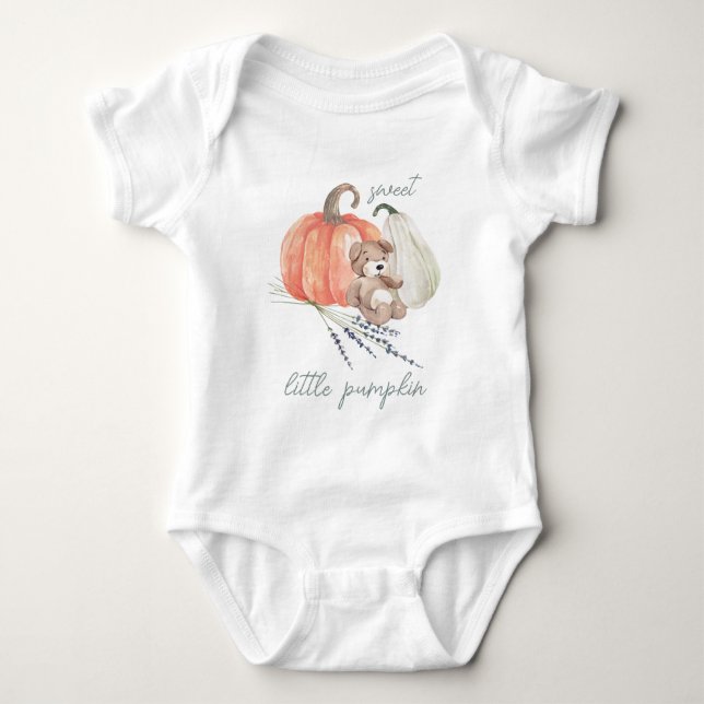 Little Pumpkin Clothes Boy Baby Shower  Baby Bodysuit (Front)