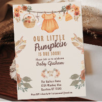 Little Pumpkin Clothesline Fall Baby Shower