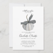 Little Pumpkin Coquette Bow Fall Baby Shower