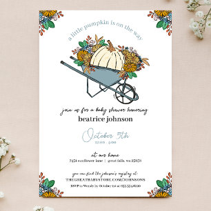 Little Pumpkin Country Garden Baby Shower Invitation