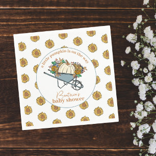 Little Pumpkin Country Garden Fall Baby Shower Napkin