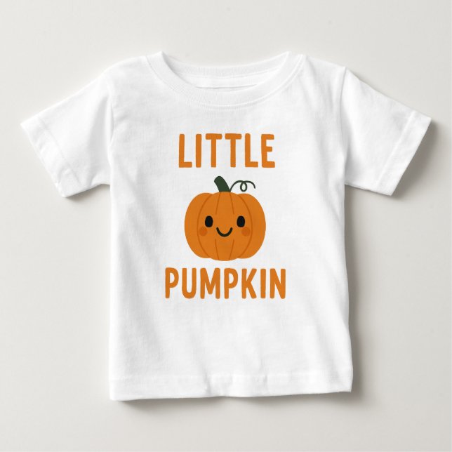Little Pumpkin Cute Fall  Baby T-Shirt (Front)