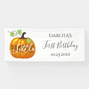 Little Pumpkin Cute Gender Neutral Baby Banner