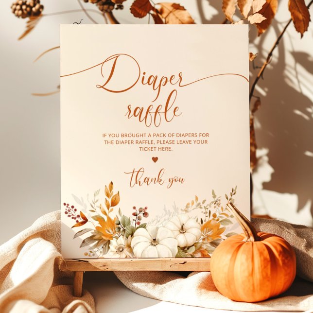 Little pumpkin Diaper raffle fall Poster (Creator Uploaded)