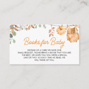 Little Pumpkin Fall Autumn Baby Books for Baby Enclosure Card
