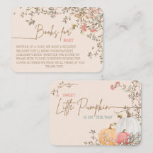 Little Pumpkin Fall Autumn Baby Shower Books for