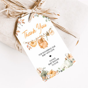 Little Pumpkin Fall Autumn Baby Shower Favor Tags