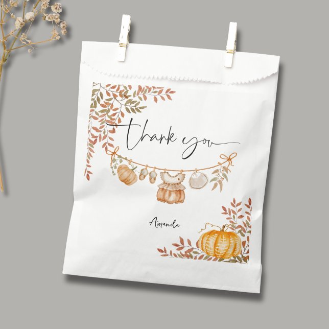  Little Pumpkin Fall Autumn Baby Shower Thank You Favour Bags (Creator Uploaded)