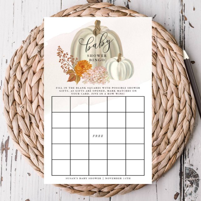 Little Pumpkin Fall Baby Bingo Paper Bingo Card (Creator Uploaded)
