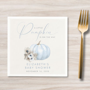 Little Pumpkin Fall Baby Boy Shower Napkin