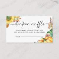 Little Pumpkin Fall Baby Shower Diaper Raffle