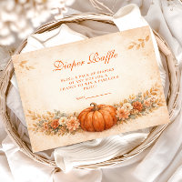 Little Pumpkin Fall Baby Shower Diapper Raffle