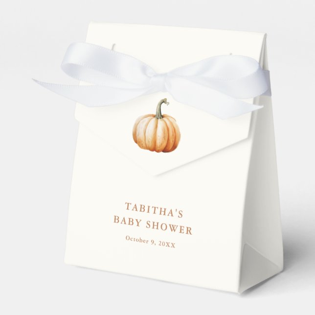  Little Pumpkin Fall Baby Shower Favour Box (Front Side)