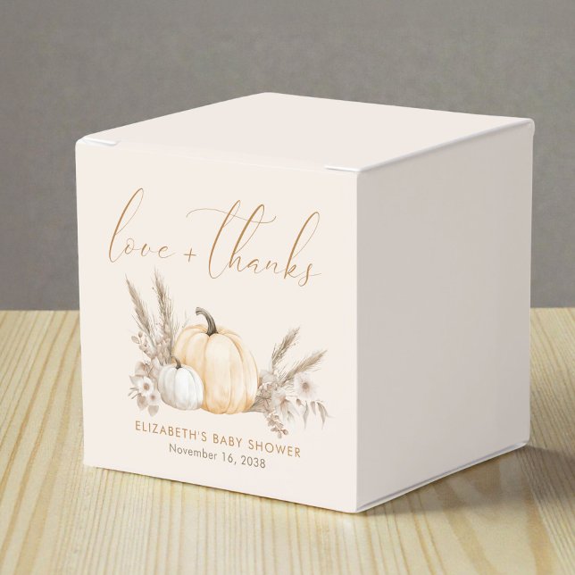 Little Pumpkin Fall Baby Shower Favour Box (Little Pumpkin Fall Baby Shower Favor Boxes)