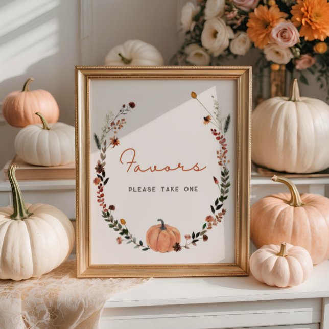 Little Pumpkin Fall Baby Shower Favours Poster (Creator Uploaded)