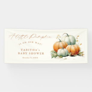 Little Pumpkin Fall Baby Shower Gender Neutral Banner