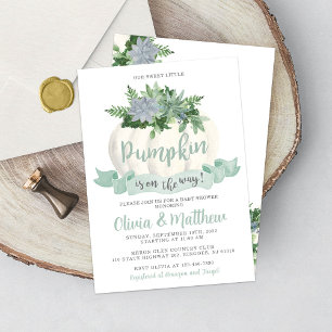 Little Pumpkin Fall Baby Shower Invitation