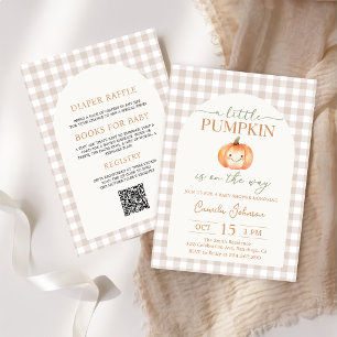 Little Pumpkin Fall Baby Shower Invitation