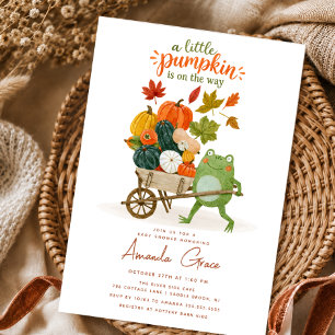 Little Pumpkin Fall Baby Shower Invitation