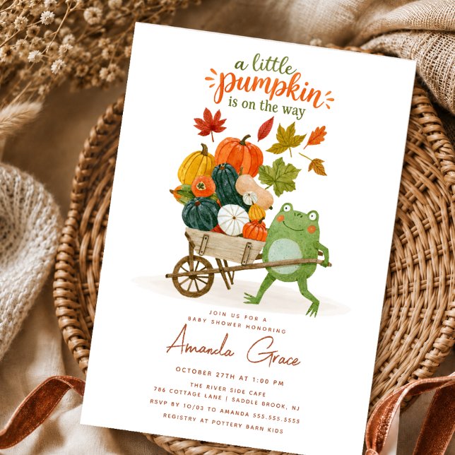 Little Pumpkin Fall Baby Shower Invitation (Creator Uploaded)